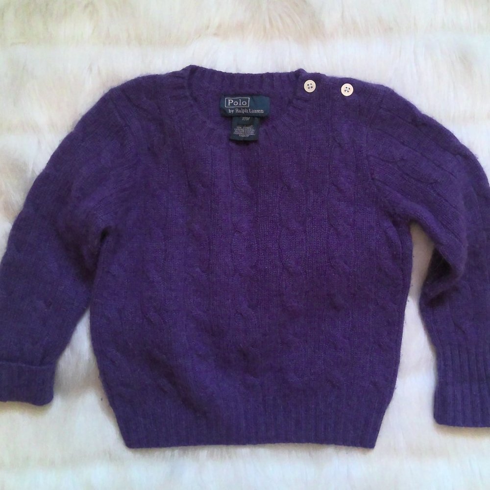Ralph Lauren 18m Cable Cashmere Sweater